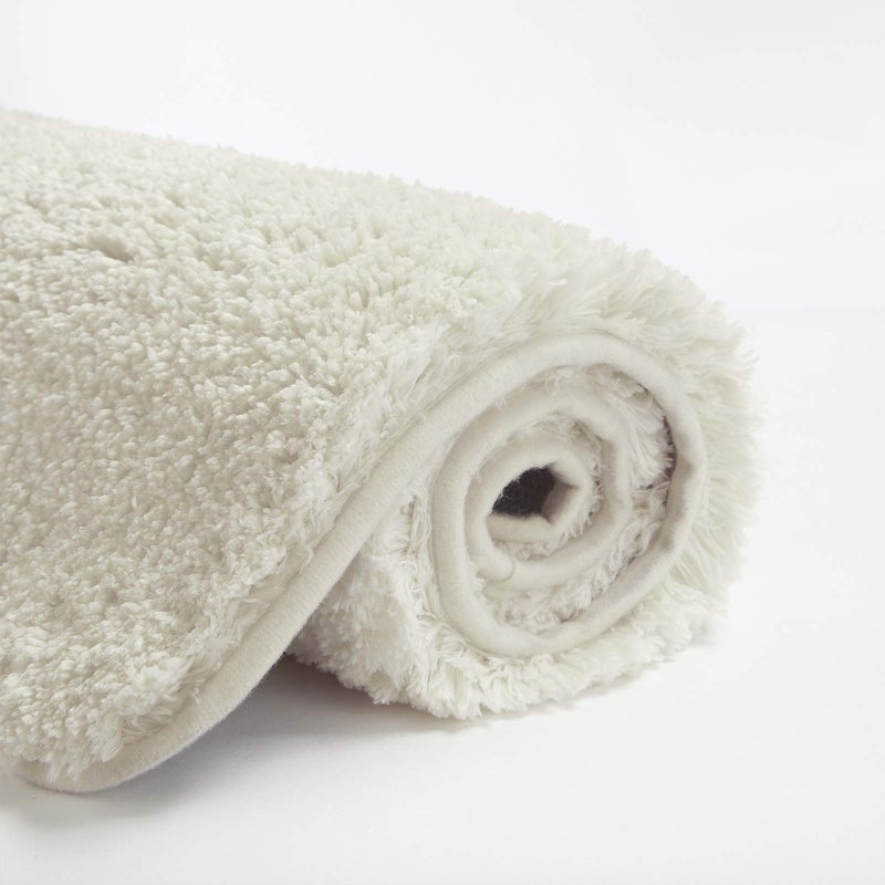 Suchtale Non Slip Bath Mat - Soft Microfiber Shaggy Bath Mat for Bathroom, Machine Washable, Thick Plush, Water Absorbent (16 x 24 Ivory) - Image 1